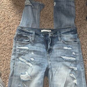 Distressed day trip jeans